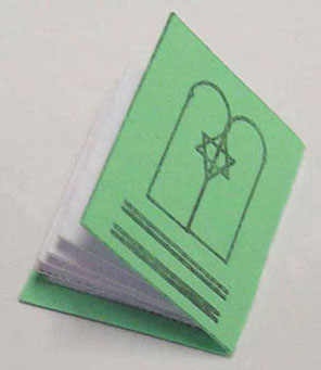 Dollhouse Miniature Hebrew Notebook